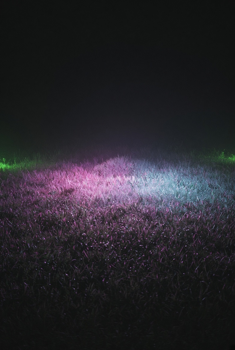 A bright open pocket on a fictional night field