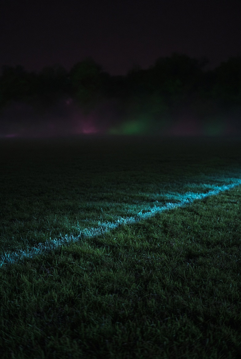 Cyan sideline reflection